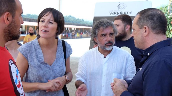 Ana Pontón durante su visita a Salvaterra.