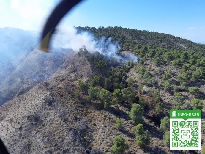 Incendio forestal en Quesada (Jaén)