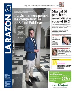Portada del periódico La Razón del domingo, 1 de septiembre.