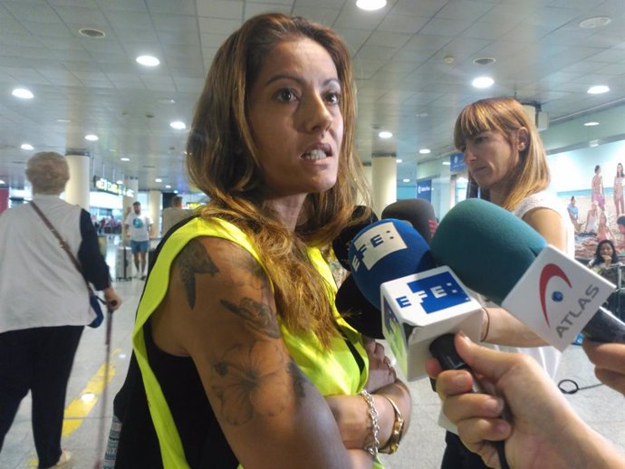 La portaveu d'Unió Sindical Obrera (USO) Ryanair, Lidia Arasanz