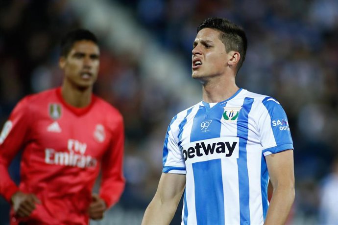 Guido Marcelo Carrillo of Leganes during the spanish league, La Liga, football match played between CD Leganes and Real Madrid at Estadio Municipal Butarque in Leganes, Madrid, Spain, on April 15, 2019.