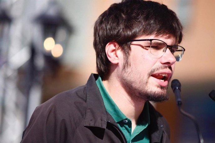 El secretario general de Podemos Euskadi, Lander Martínez