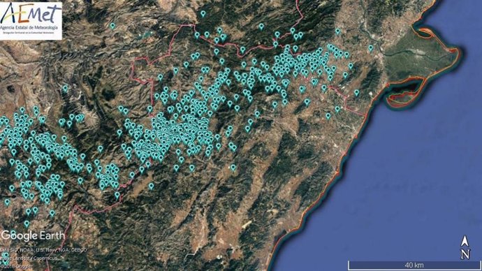 Descargas de rayos en la provincia de Castellón este domingo, 1 de septiembre