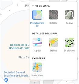 Capa de Street View en app Google Maps