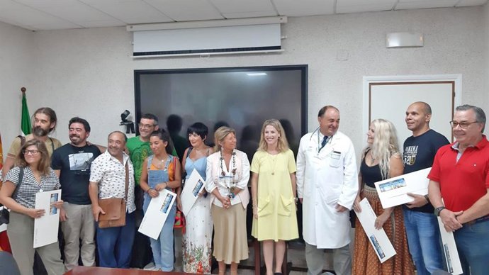 Mestre en una visita al Hospital Puerta del Mar de Cádiz