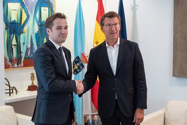 Presidente de Alcoa, Álvaro Dorado, y presidente de la Xunta, Alberto Núñez Feijóo