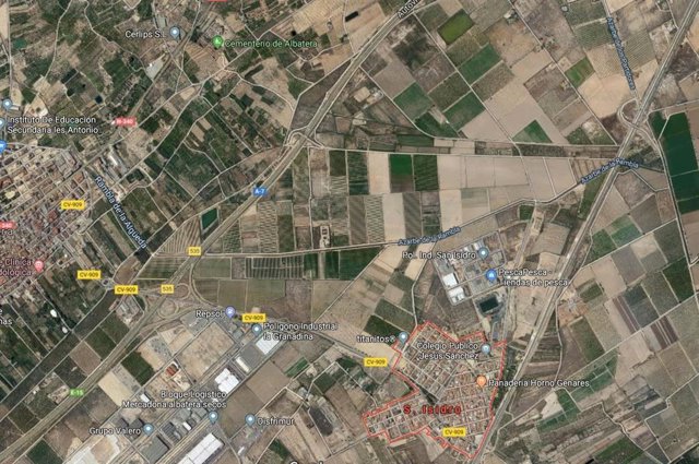 La A-7 a su paso por San Isidro (Alicante)