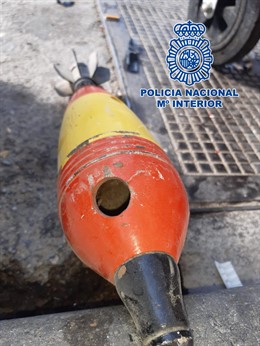 Explosivo que ha motivado la intevención de los Tedax en Jaén