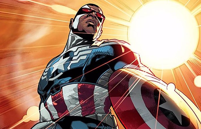 Falcon como Capitán América en los cómics de Marvel