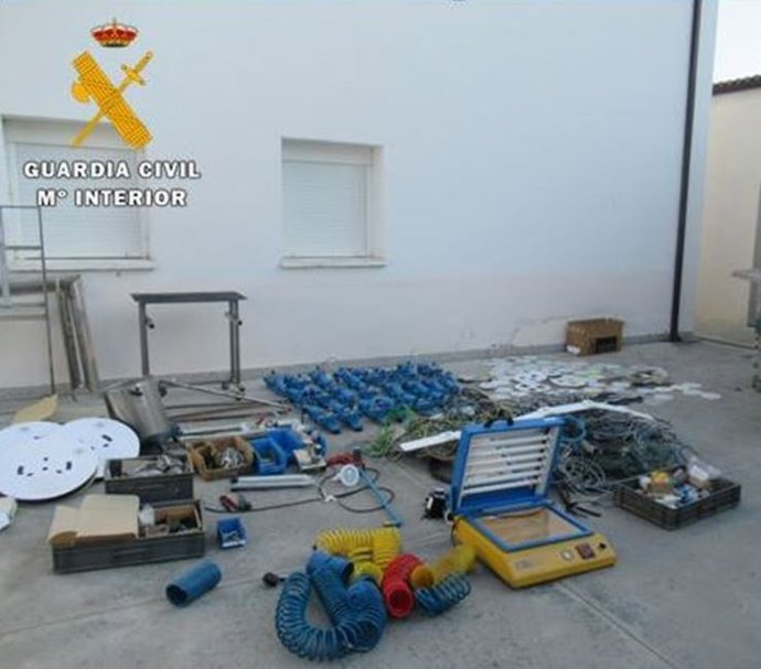 Efectos recuperados de la nave de Boecillo (Valladolid).