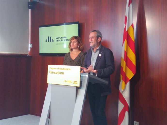 Jordi Coronas y Elisenda Alamany en rueda de prensa