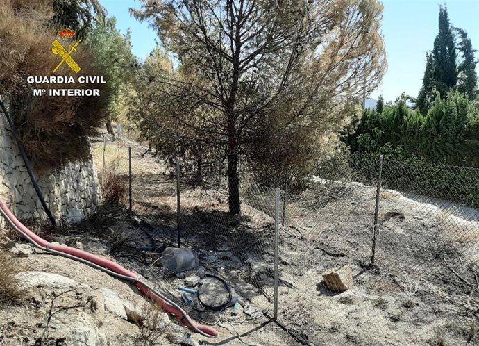 Uno de los incendios provocado por un vecino de Cieza, detenido