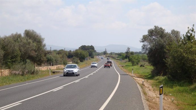 La carretera Llucmajor-Campos, al 2012.