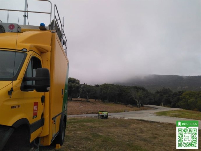 Incendio forestal en un paraje de Tarifa (Cádiz)