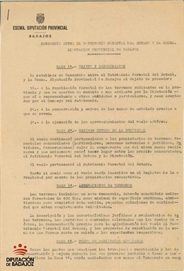 Documento histórico de la Diputación de Badajoz