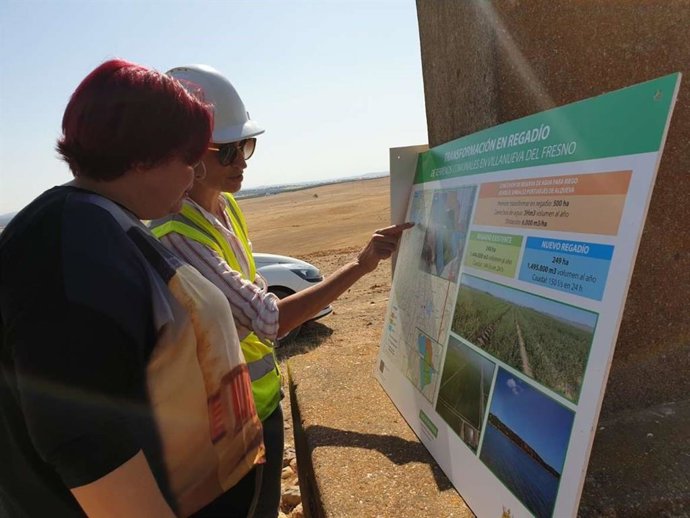 La Junta destaca el "notable avance" de las obras de regadíos de Villanueva del 