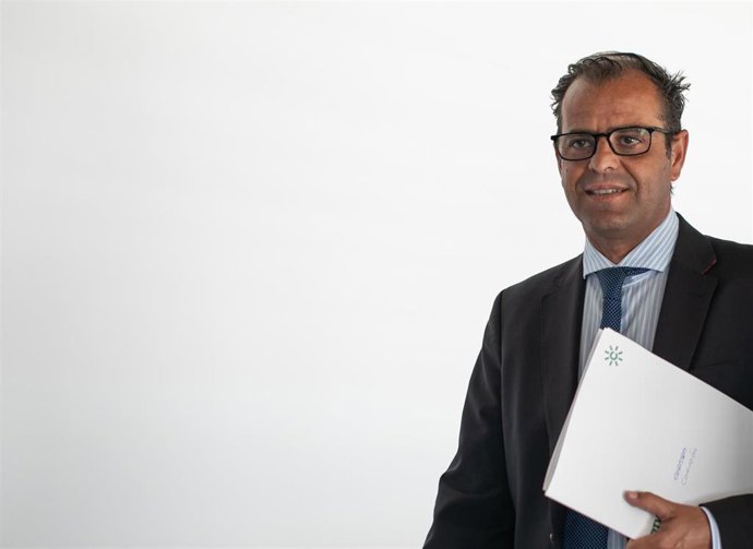 Comparecencia del nuevo director general de la RTVA, Juande Mellado, en una imagen de archivo