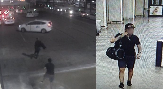 Imágenes del presunto autor de varios hurtos a turistas, captadas por las cámaras de seguridad del aeropuerto de Palma