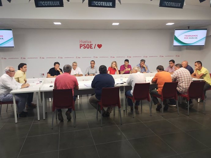 Huelva.- PSOE traslada a agricultores de Almonte y Rociana la necesidad de mante