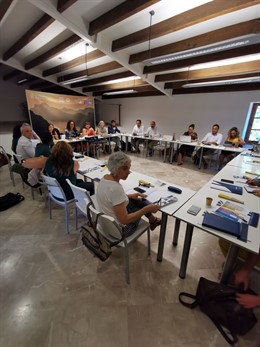 Reunión del Consell de Mallorca en Raixa.