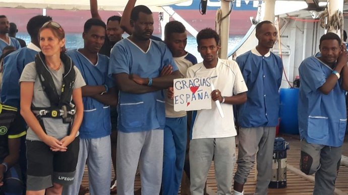 Inmigrantes del Open Arms llegados a Algeciras 