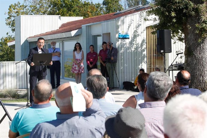 El conselleiro do Medio Rural, José González, durante su intervención este miércoles en As Neves (Pontevedra)