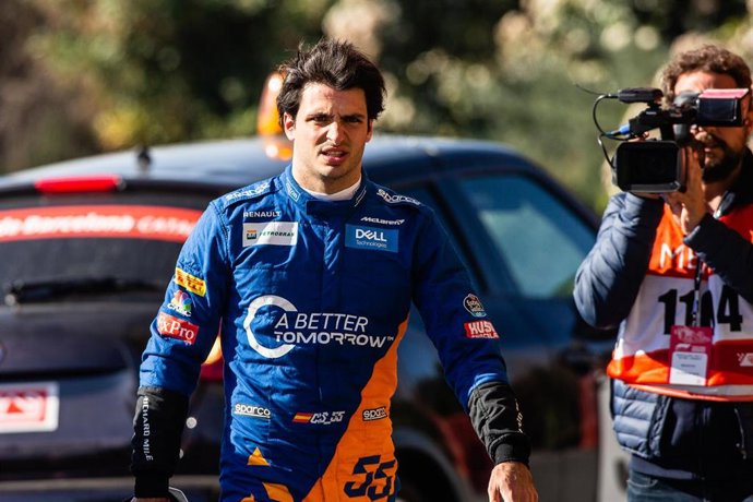 Carlos Sainz, en el circuito de Montmeló.