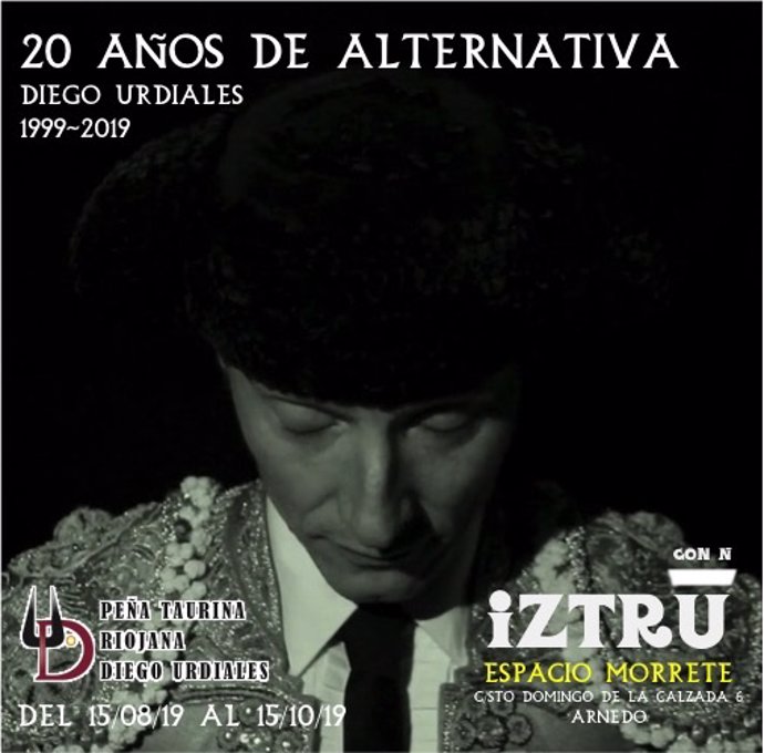 Cartel exposición 20 años de alternativa de Diego Urdiales