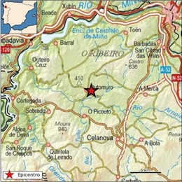 Terremoto sentido en Cartelle (Ourense)