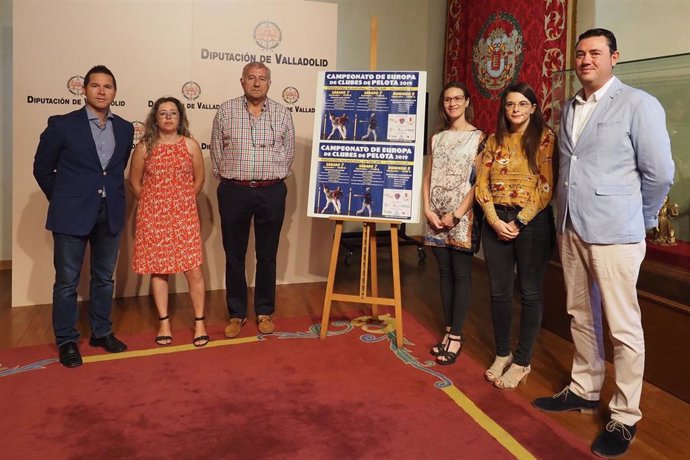 Presentación en la Diputación de Valladolid de la cita de pelotaris europeos.