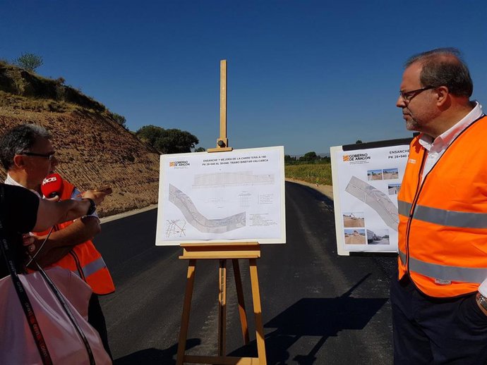 Finalizan las obras de la carretera A-140 entre Valcarca y Binéfar.