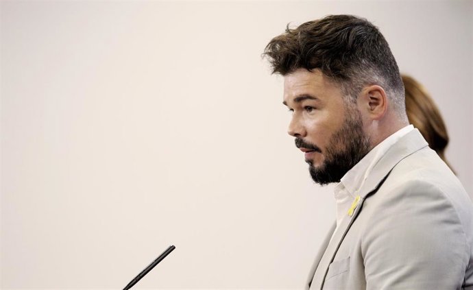 El portavoz de ERC en el Congreso de los Diputados, Gabriel Rufián.