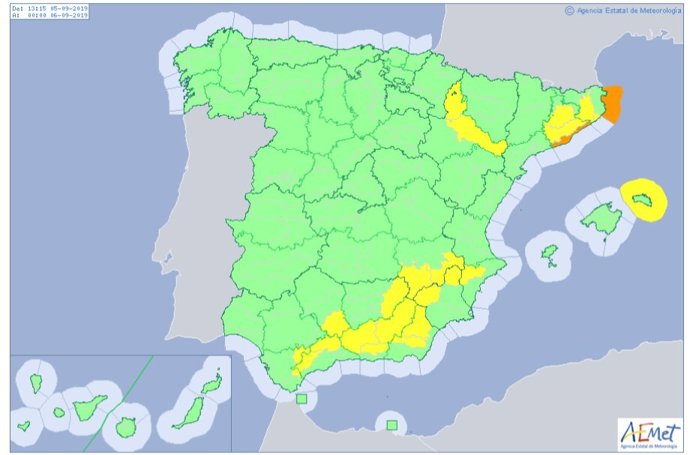 Barcelona en alerta por lluvias y tormentas