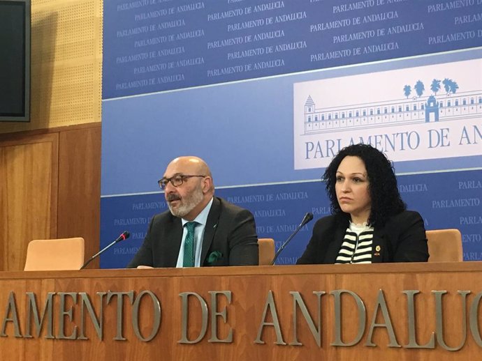 Alejandro Hernández y Luz Belinda Rodríguez, diputados de Vox en Andalucía, en una imagen de archivo.