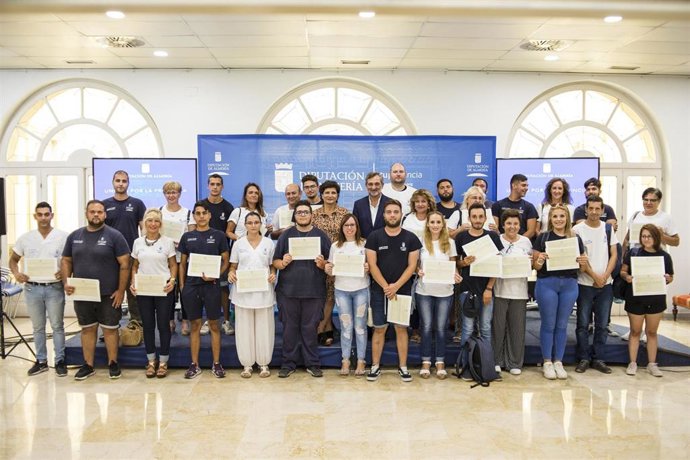 Alumnos de uno de los cursos de formación en la clausura