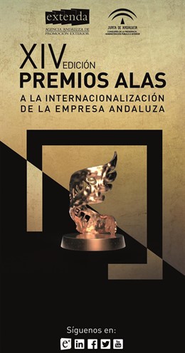 Cartel de la XIV edición de los Premios Alas a la internacionalización de la empresa andaluza.