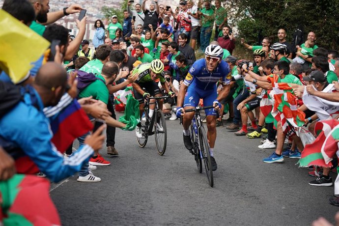 El belga Philippe Gilbert (Deceuninck-Quick Step), en plena etapa.