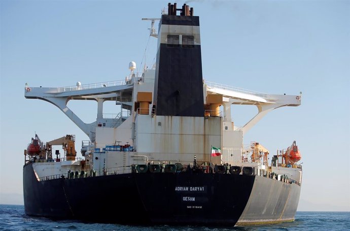 El petrolero iraní 'Adrian Darya 1' en Gibraltar