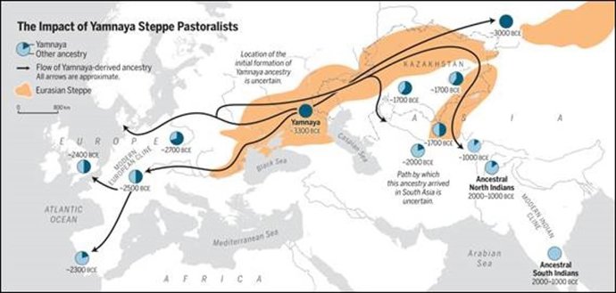 Impacto de las migraciones de los pueblos Yamnaya