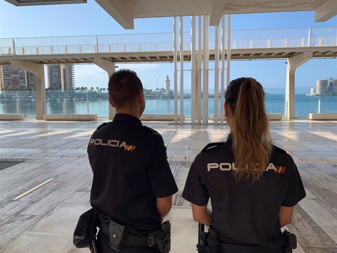 Policías nacionales en Málaga capital