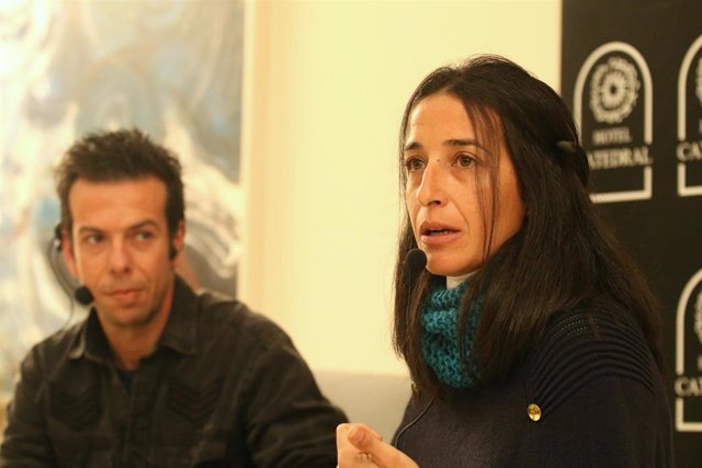 Rueda de prensa de los padres de Gabriel Cruz, Ángel Cruz (i) y Patricia Ramírez (d) con motivo del primer aniversario de su desaparición. En el Hotel Catedral. 