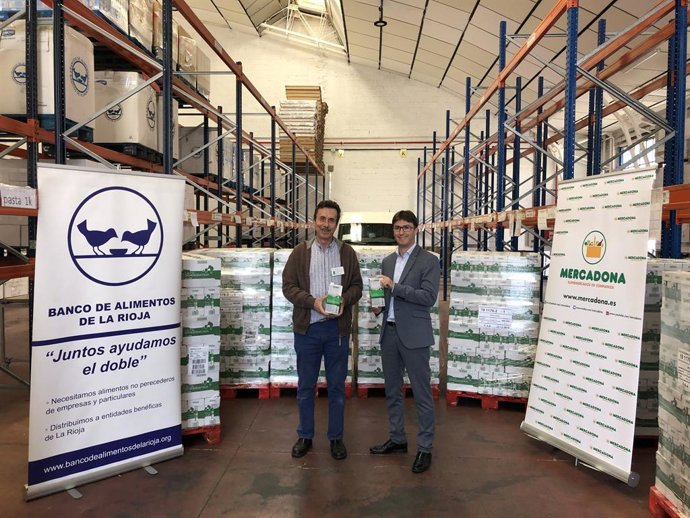 Mercadona entrega al Banco de Alimentos de La Rioja 5.500 litros de leche