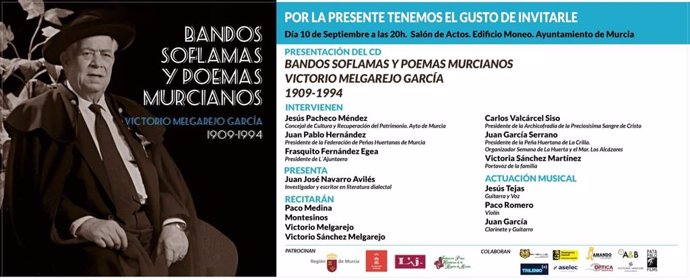 Cartel homenaje a Victorio Melgarejo García, panochista y defensor de todo el patrimonio murciano