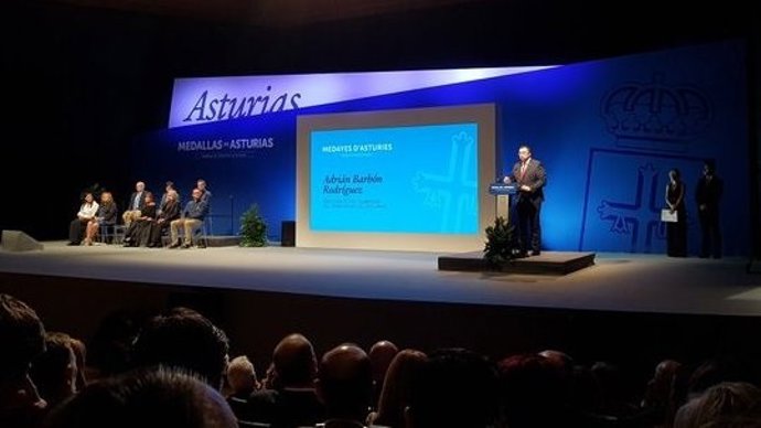 Barbón durante las Medallas.