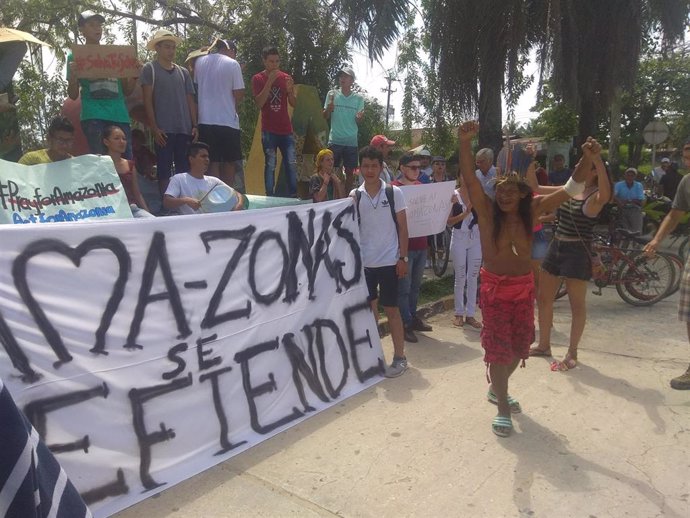 Manifestación en Leticia (Colombia)