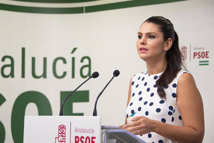 La parlamentaria del PSOE Noemí Cruz en rueda de prensa