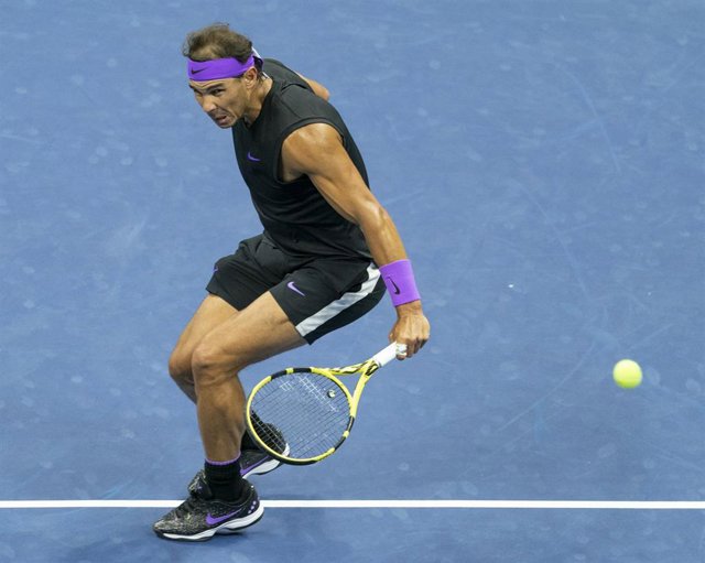 Rafa Nadal, en pleno partido.