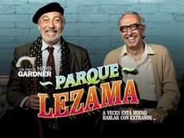 Luis Brandoni y Eduardo Blanco en el cartel de presentación de 'PARQUE LEZAMA'