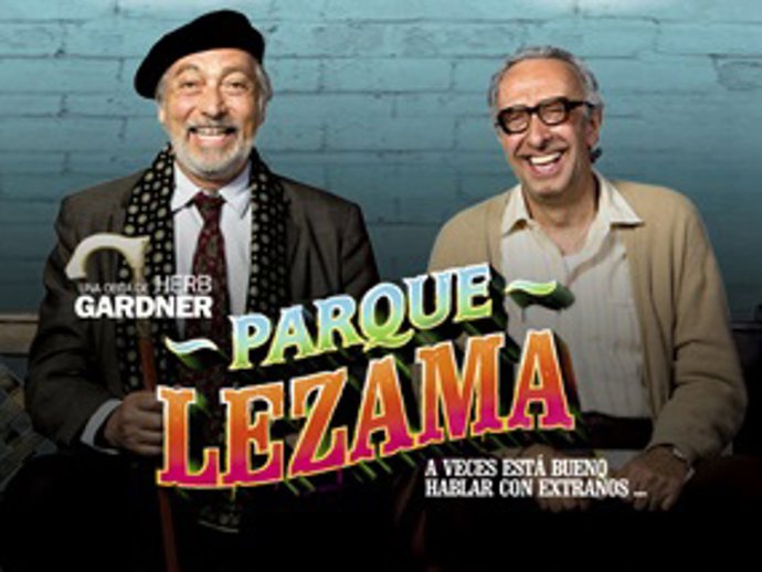 Luis Brandoni y Eduardo Blanco en el cartel de presentación de 'PARQUE LEZAMA'