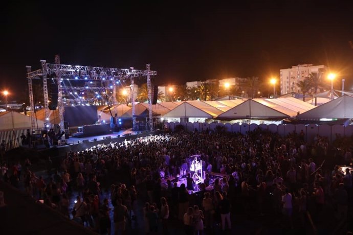Recinto para conciertos en la Feria de Melilla